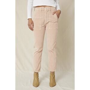 AMO Easy Army High Rise Pink Clay Corduroy Trousers Pants Size 24